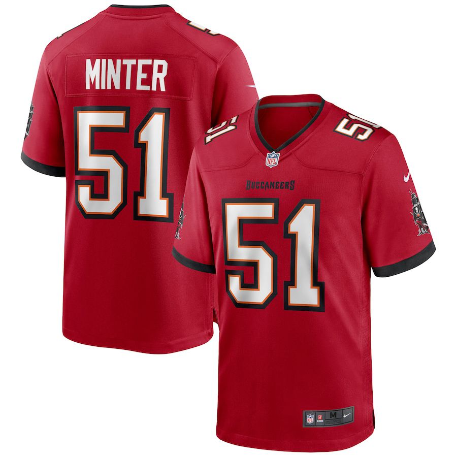 Men Tampa Bay Buccaneers #51 Kevin Minter Nike Red Game NFL Jersey->2021 world series->MLB Jersey